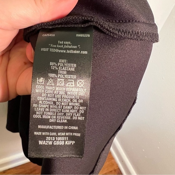 Ted Baker Kipp Dress Fit & Flare Black Scuba - Picture 11 of 12